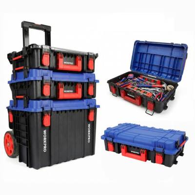 WORKPRO WP283030 32Lt 56x34,5x16,5cm İstiflenebilir Profesyonel Takım Çantası - 9