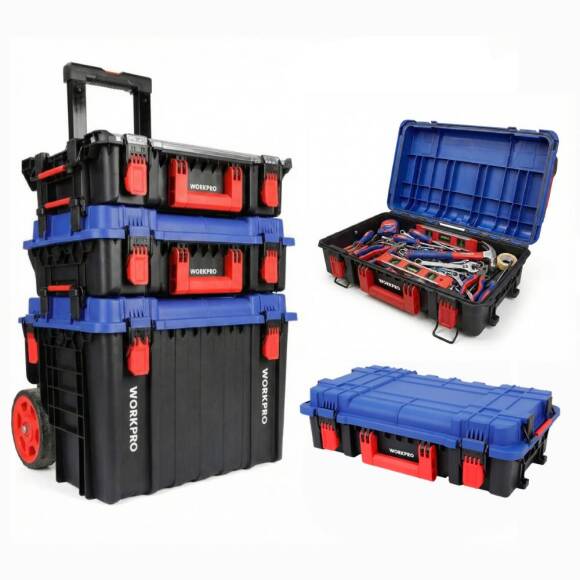 WORKPRO WP283030 32Lt 56x34,5x16,5cm İstiflenebilir Profesyonel Takım Çantası - 9