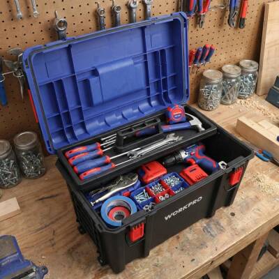 WORKPRO WP283031 38Lt 56x34x33cm Kilitli Profesyonel Takım Çantası - 3