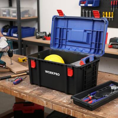 WORKPRO WP283031 38Lt 56x34x33cm Kilitli Profesyonel Takım Çantası - 6