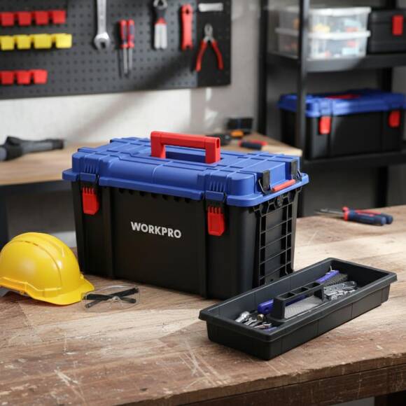 WORKPRO WP283031 38Lt 56x34x33cm Kilitli Profesyonel Takım Çantası - 7