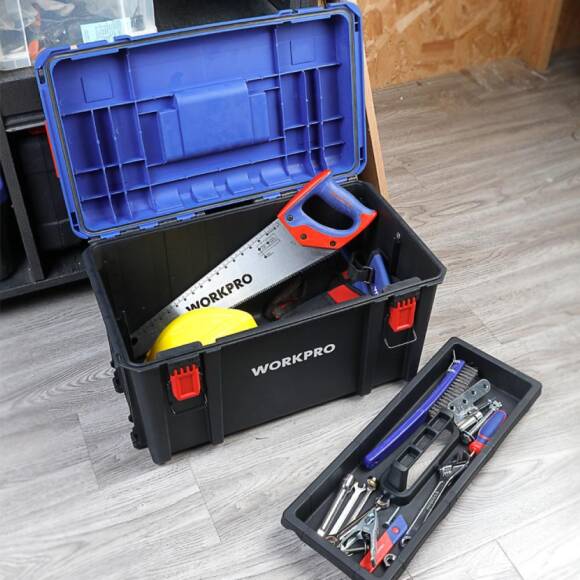 WORKPRO WP283031 38Lt 56x34x33cm Kilitli Profesyonel Takım Çantası - 8