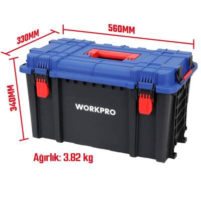 WORKPRO WP283031 38Lt 56x34x33cm Kilitli Profesyonel Takım Çantası - 9