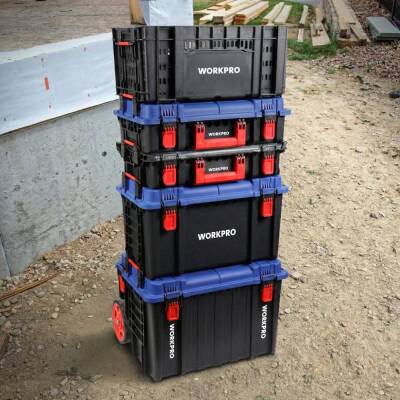 WORKPRO WP283032 54Lt 56x44,2x50cm Tekerlekli Kilitli Profesyonel Takım Çantası - 9