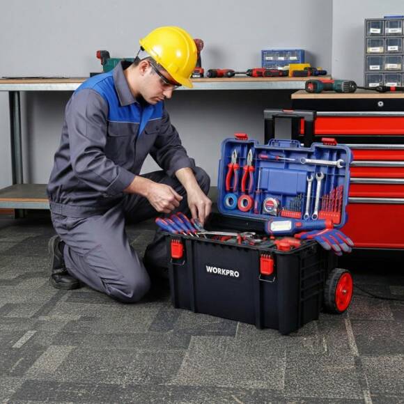 WORKPRO WP283032 54Lt 56x44,2x50cm Tekerlekli Kilitli Profesyonel Takım Çantası - 2