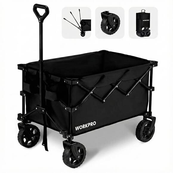 WORKPRO WP285015 80Kg 4 Tekerli Katlanabilir Ağır Hizmet Taşıma Arabası - 1