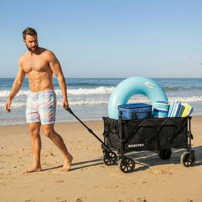 WORKPRO WP285015 80Kg 4 Tekerli Katlanabilir Ağır Hizmet Taşıma Arabası - 4