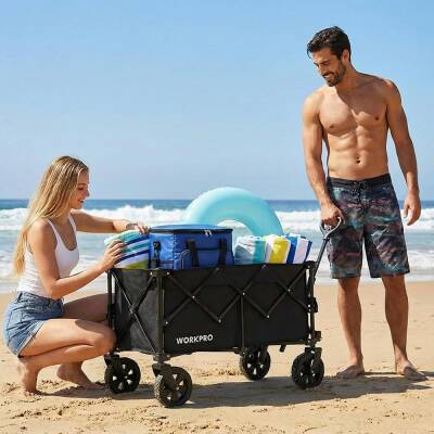 WORKPRO WP285015 80Kg 4 Tekerli Katlanabilir Ağır Hizmet Taşıma Arabası - 8