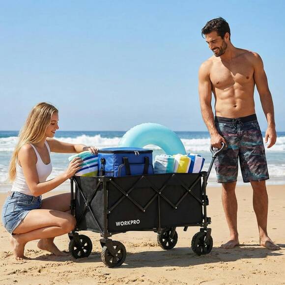 WORKPRO WP285015 80Kg 4 Tekerli Katlanabilir Ağır Hizmet Taşıma Arabası - 8