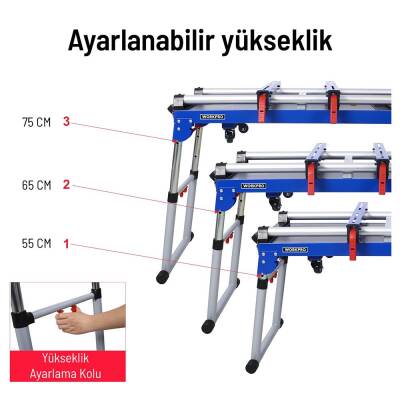 WORKPRO WP289020 150Kg 4’ü 1 Arada Tekerlekli Çok Amaçlı Profesyonel Çalışma Tezgâhı - 3