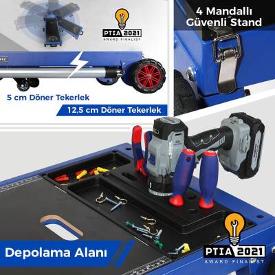 WORKPRO WP289020 150Kg 4’ü 1 Arada Tekerlekli Çok Amaçlı Profesyonel Çalışma Tezgâhı - 10