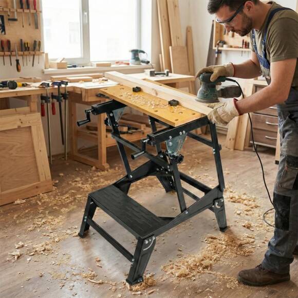 WORKPRO WP289027 100Kg 6 Kademe Ayarlanabilir Profesyonel Katlanabilir Çalışma Tezgâhı - 4