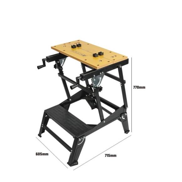 WORKPRO WP289027 100Kg 6 Kademe Ayarlanabilir Profesyonel Katlanabilir Çalışma Tezgâhı - 7