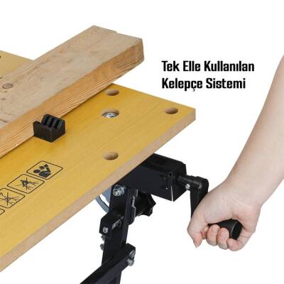 WORKPRO WP289027 100Kg 6 Kademe Ayarlanabilir Profesyonel Katlanabilir Çalışma Tezgâhı - 9