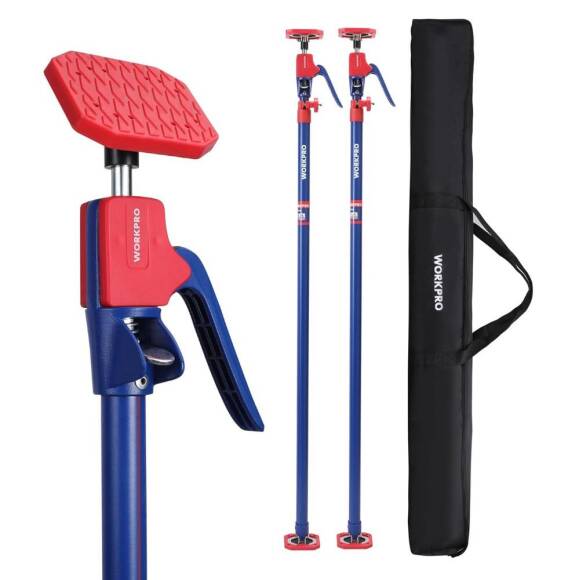 WORKPRO WP289034 137-290cm 70Kg Teleskobik Mandallı Ayarlanabilir 2’Li Çelik Destek Direği + Taşıma Çantası - 1