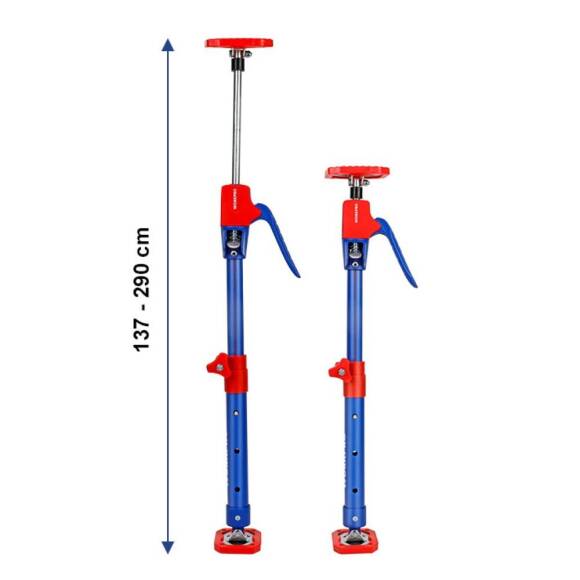 WORKPRO WP289034 137-290cm 70Kg Teleskobik Mandallı Ayarlanabilir 2’Li Çelik Destek Direği + Taşıma Çantası - 2