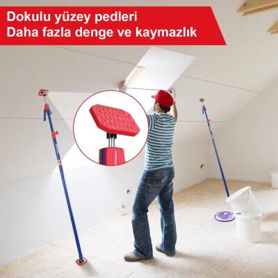 WORKPRO WP289034 137-290cm 70Kg Teleskobik Mandallı Ayarlanabilir 2’Li Çelik Destek Direği + Taşıma Çantası - 4