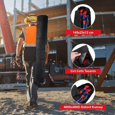 WORKPRO WP289034 137-290cm 70Kg Teleskobik Mandallı Ayarlanabilir 2’Li Çelik Destek Direği + Taşıma Çantası - 7