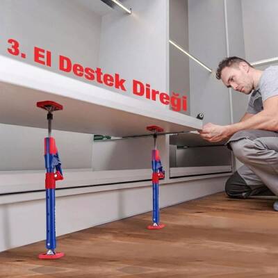 WORKPRO WP289035 60-115cm 70Kg Teleskobik Mandallı Ayarlanabilir 2’Li Çelik Destek Direği + Taşıma Çantası - 3