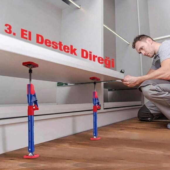 WORKPRO WP289036 47-75cm 70Kg Teleskobik Mandallı Ayarlanabilir 2’Li Çelik Destek Direği + Taşıma Çantası - 3