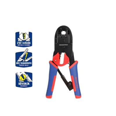WORKPRO WP292001 RJ45/RJ11/RJ12/RJ22 Profesyonel Konnektör Sıkma Pensesi - Workpro