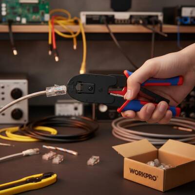 WORKPRO WP292001 RJ45/RJ11/RJ12/RJ22 Profesyonel Konnektör Sıkma Pensesi - 5