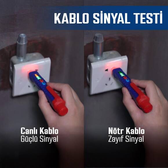 WORKPRO WP295004 12-1000 Volt AC Yüksek Hassasiyetli Profesyonel Voltaj Dedektörü - 5