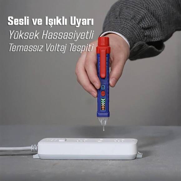 WORKPRO WP295004 12-1000 Volt AC Yüksek Hassasiyetli Profesyonel Voltaj Dedektörü - 6