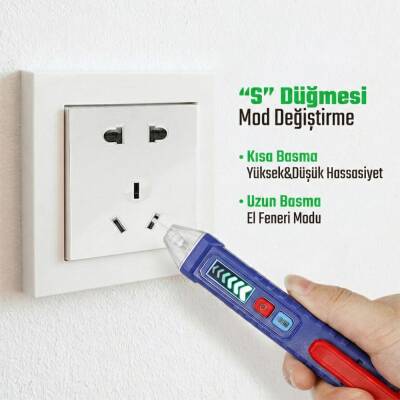 WORKPRO WP295004 12-1000 Volt AC Yüksek Hassasiyetli Profesyonel Voltaj Dedektörü - 9