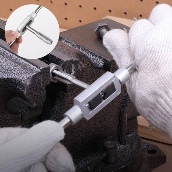 WORKPRO WP309008 32 Parça Profesyonel Metrik Kılavuz ve Pafta Takımı Diş Açma Seti - 4