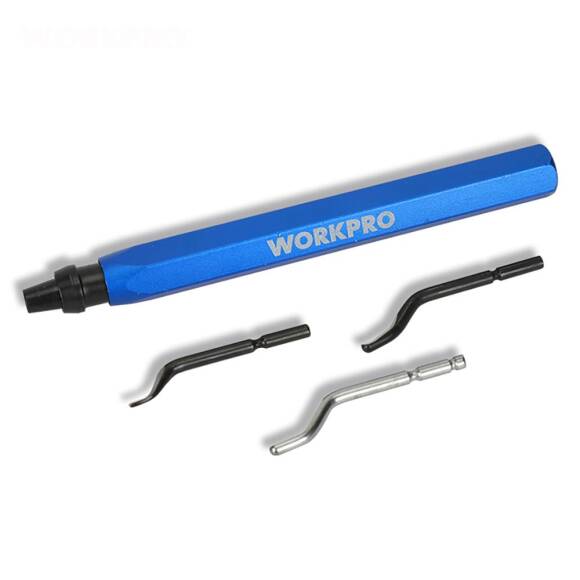 WORKPRO WP309010 Profesyonel Çapak Temizleme Kalemi + 3 Parça Bıçak - 1