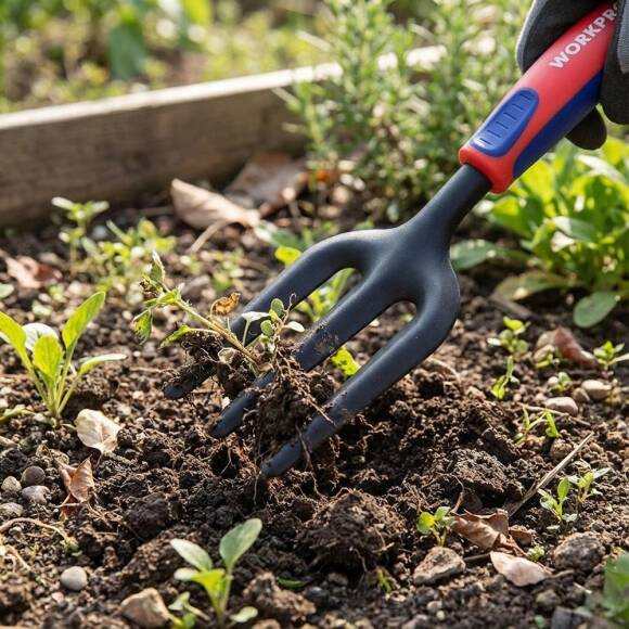 WORKPRO WP331027 290x82mm Çelik Profesyonel Mini Bahçe Çatalı - 4