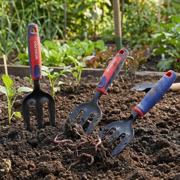 WORKPRO WP331027 290x82mm Çelik Profesyonel Mini Bahçe Çatalı - 5