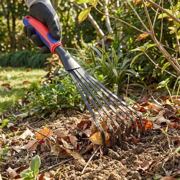 WORKPRO WP331028 360x87mm Çelik Profesyonel Mini Bahçe Tırmığı - 5