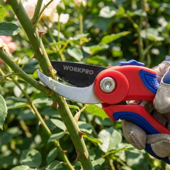 WORKPRO WP332001 180mm Profesyonel Bağ Bahçe Dal Budama Makası - 5
