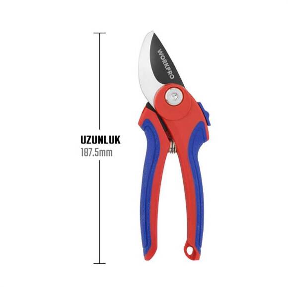 WORKPRO WP332001 180mm Profesyonel Bağ Bahçe Dal Budama Makası - 2