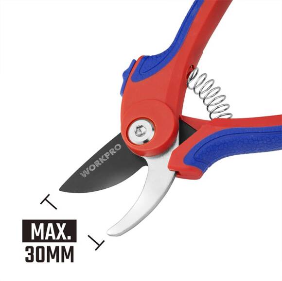 WORKPRO WP332001 180mm Profesyonel Bağ Bahçe Dal Budama Makası - 3