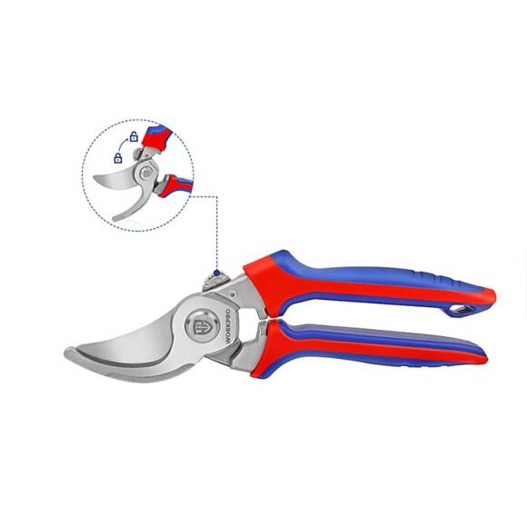 WORKPRO WP332013 220mm Bypass Cr-V Profesyonel Bağ Bahçe Dal Budama Makası - 7
