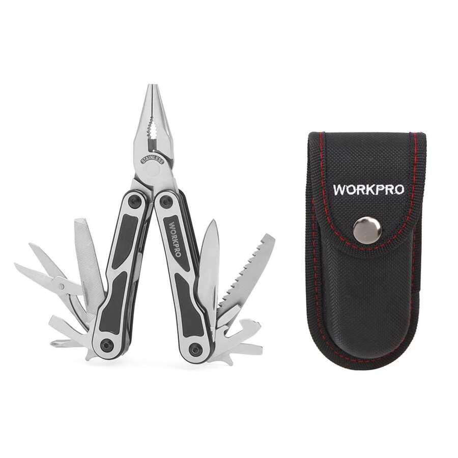 WORKPRO WP382009 15 IN 1 Çok Fonksiyonlu Profesyonel Pense Seti + Taşıma Kılıfı