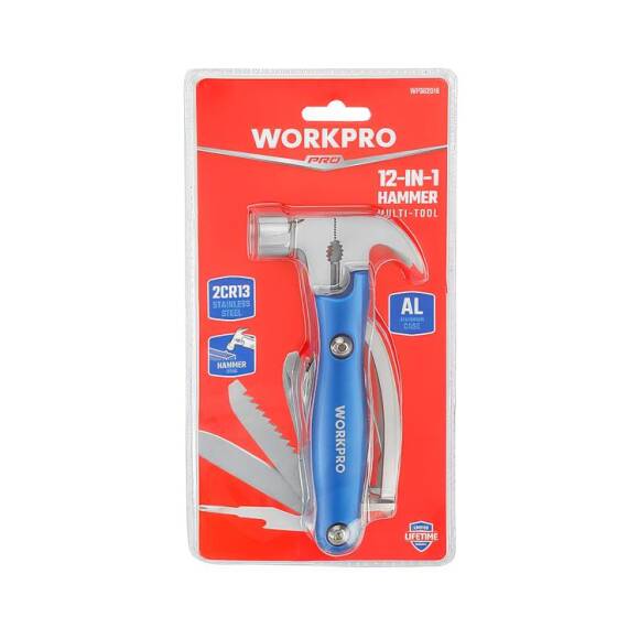 WORKPRO WP382018 12 IN 1 Çok Fonksiyonlu Profesyonel Çekiçli Pense Seti - 10