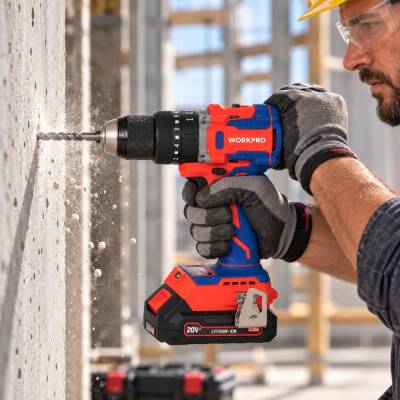 WORKPRO WP390016 20Volt 65Nm. Kömürsüz Profesyonel Şarjlı Darbeli Matkap (Akü Dahil Değildir) - 3