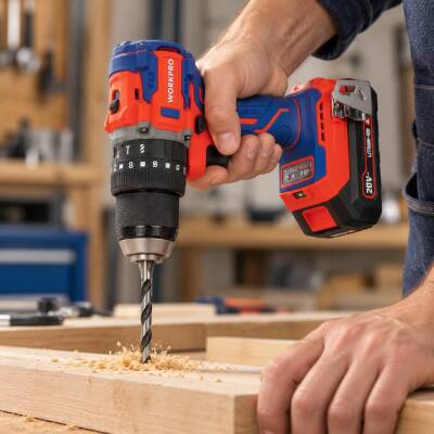 WORKPRO WP390016 20Volt 65Nm. Kömürsüz Profesyonel Şarjlı Darbeli Matkap (Akü Dahil Değildir) - 4