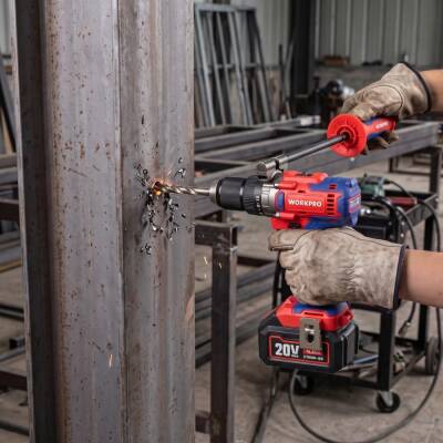 WORKPRO WP390017 20Volt 120Nm. Kömürsüz Profesyonel Şarjlı Darbeli Matkap (Akü Dahil Değildir) - 4