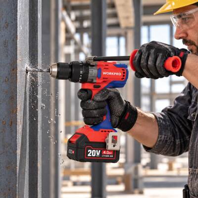 WORKPRO WP390017 20Volt 120Nm. Kömürsüz Profesyonel Şarjlı Darbeli Matkap (Akü Dahil Değildir) - 5