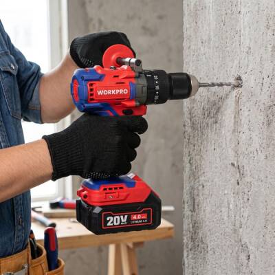 WORKPRO WP390017 20Volt 120Nm. Kömürsüz Profesyonel Şarjlı Darbeli Matkap (Akü Dahil Değildir) - 6