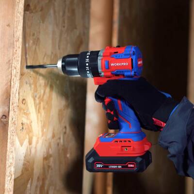 WORKPRO WP390017 20Volt 120Nm. Kömürsüz Profesyonel Şarjlı Darbeli Matkap (Akü Dahil Değildir) - 9