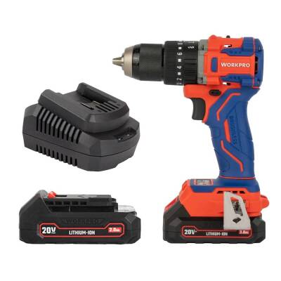 WORKPRO WP390019 20Volt 2.0Ah Li-ion 65Nm. Çift Akülü Kömürsüz Profesyonel Şarjlı Darbeli Matkap - Workpro (1)