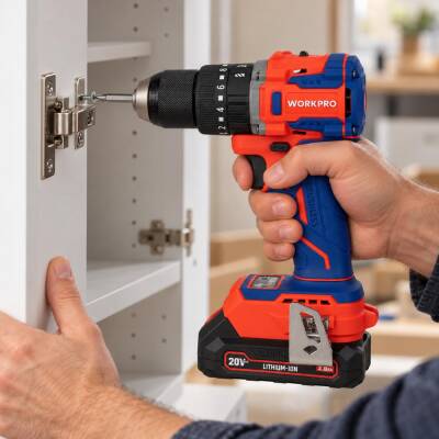WORKPRO WP390019 20Volt 2.0Ah Li-ion 65Nm. Çift Akülü Kömürsüz Profesyonel Şarjlı Darbeli Matkap - 5