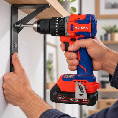 WORKPRO WP390019 20Volt 2.0Ah Li-ion 65Nm. Çift Akülü Kömürsüz Profesyonel Şarjlı Darbeli Matkap - 8
