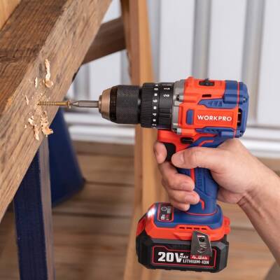 WORKPRO WP390020 20Volt 4.0Ah Li-ion 65Nm. Çift Akülü Kömürsüz Profesyonel Şarjlı Darbeli Matkap - 9